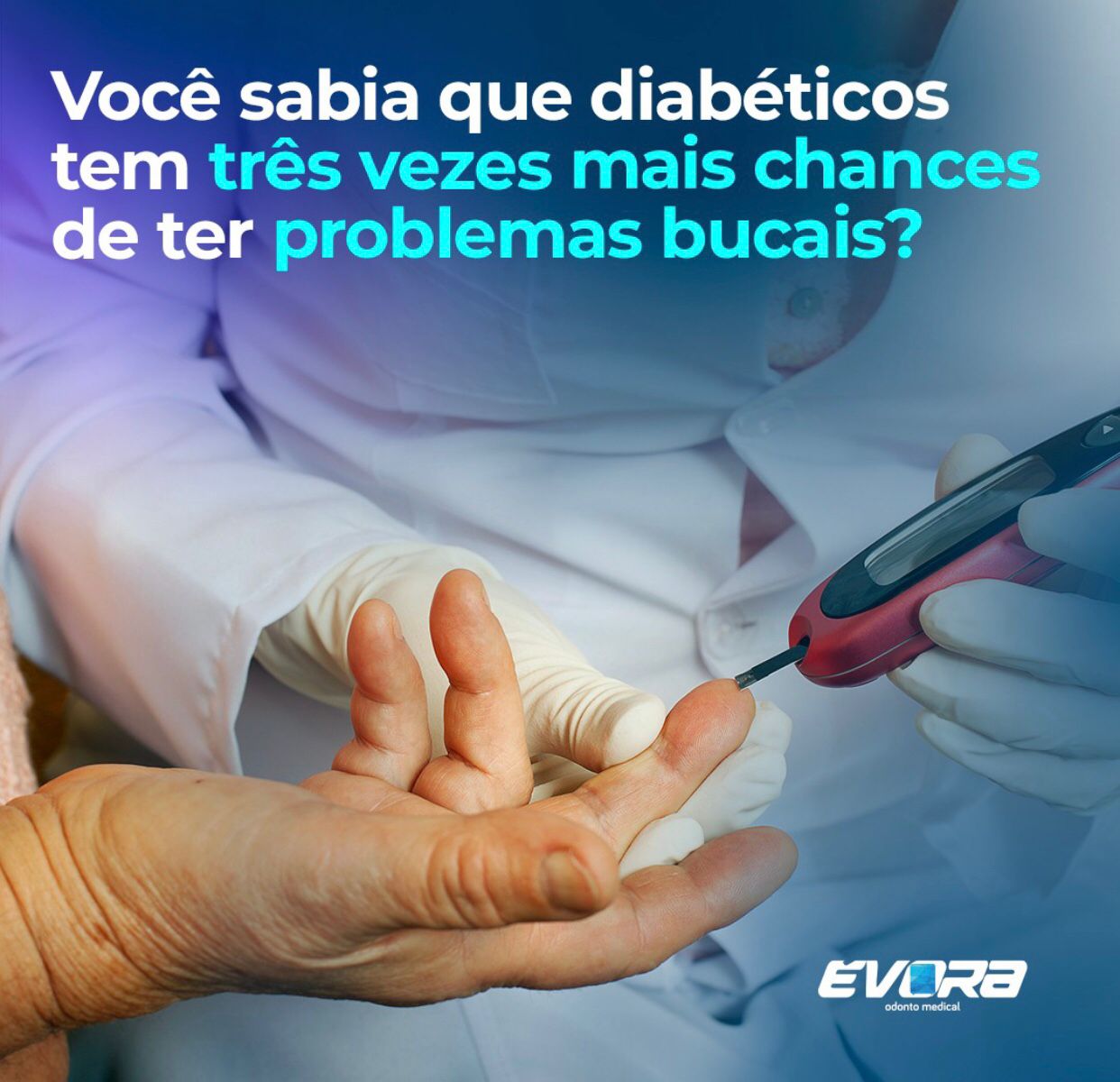 Você sabia que diabéticos tem três vezes mais chances de ter problemas bucais?
